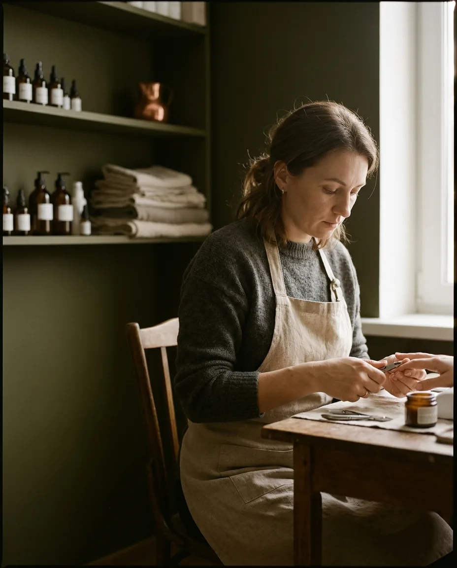 Jelena Osotova en su mesa del Local N11
